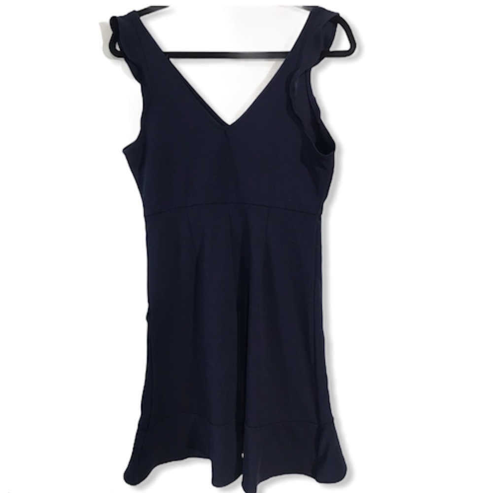 The Vanity Room Navy Crepe Ruffle Sleeveless Dress - Picture 3 of 7